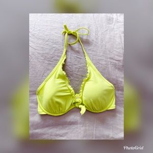 Neon green bikini top